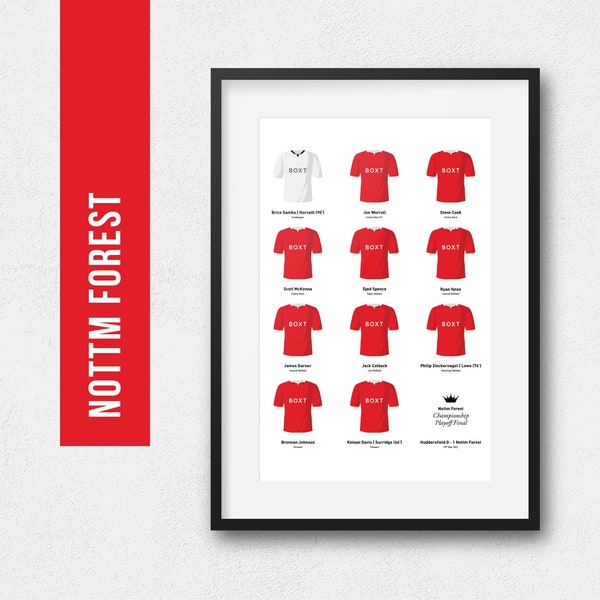 Nottingham Forest Championship Poster Etsy