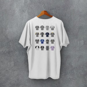 Notts County Football T-Shirt Bekleidung Bekleidung | Klassische Kits | Kultige Retro Shirts Geschichte | Geschenk für Ihn | Geburtstagsgeschenk