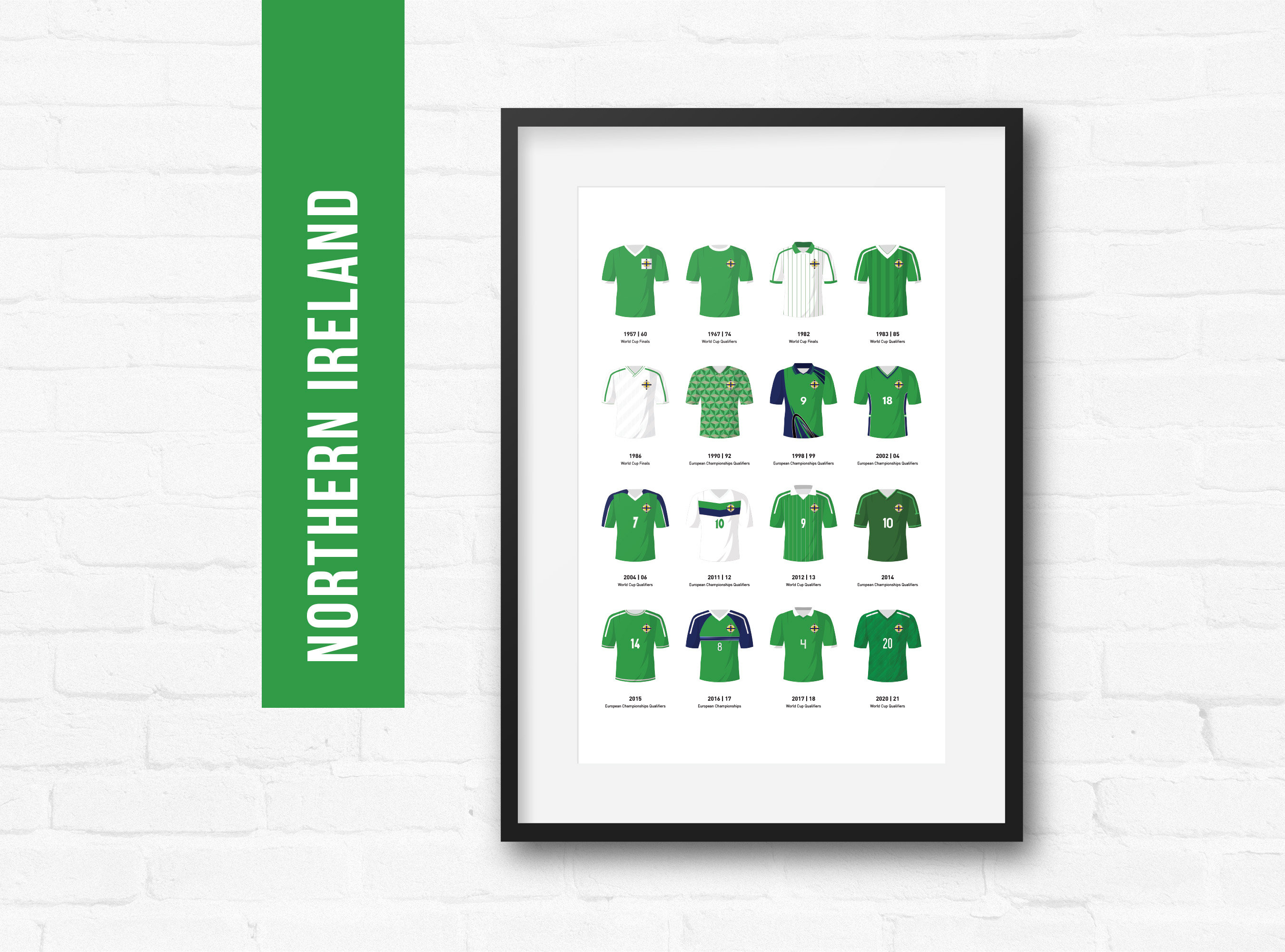 Northern Irish soccer icons' gear