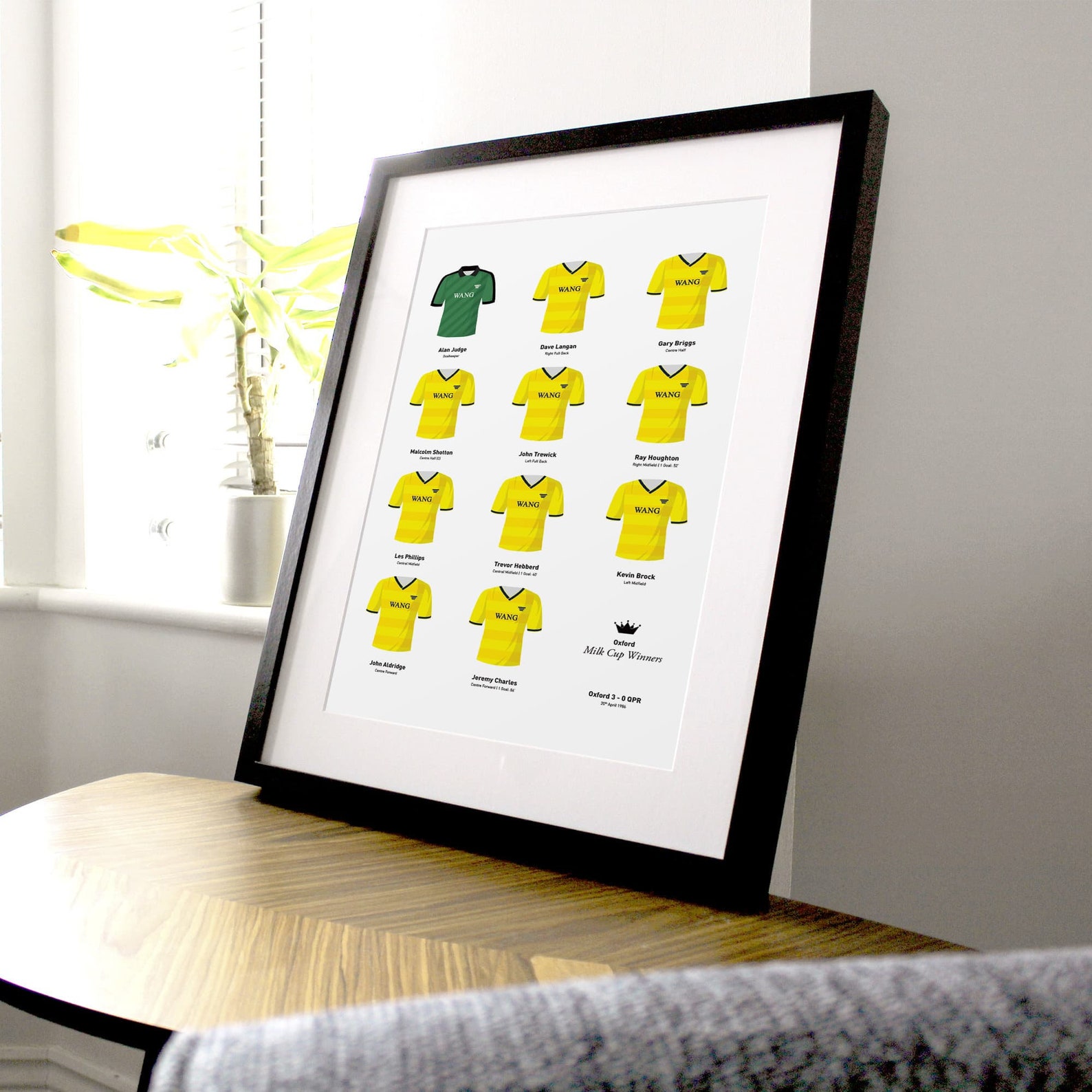 Oxford 1986 Milk Cup Winners Football Team Poster Print Gift Etsy UK