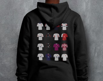 Sudadera con capucha de la Unión de Rugby de Inglaterra / Ropa / Equipaciones clásicas / Camisetas retro icónicas / Regalo para él / Regalo de Navidad
