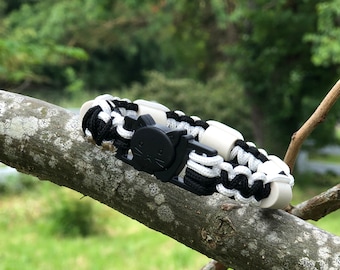 CAT Anti-tick collar with EM ceramic beads for cats / cat collar / anti-choke collar / paracord necklace/made in France