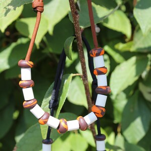 Natural anti-tick adjustable collar with EM ceramic beads for dogs / dog collar / paracord collar / made in France image 5