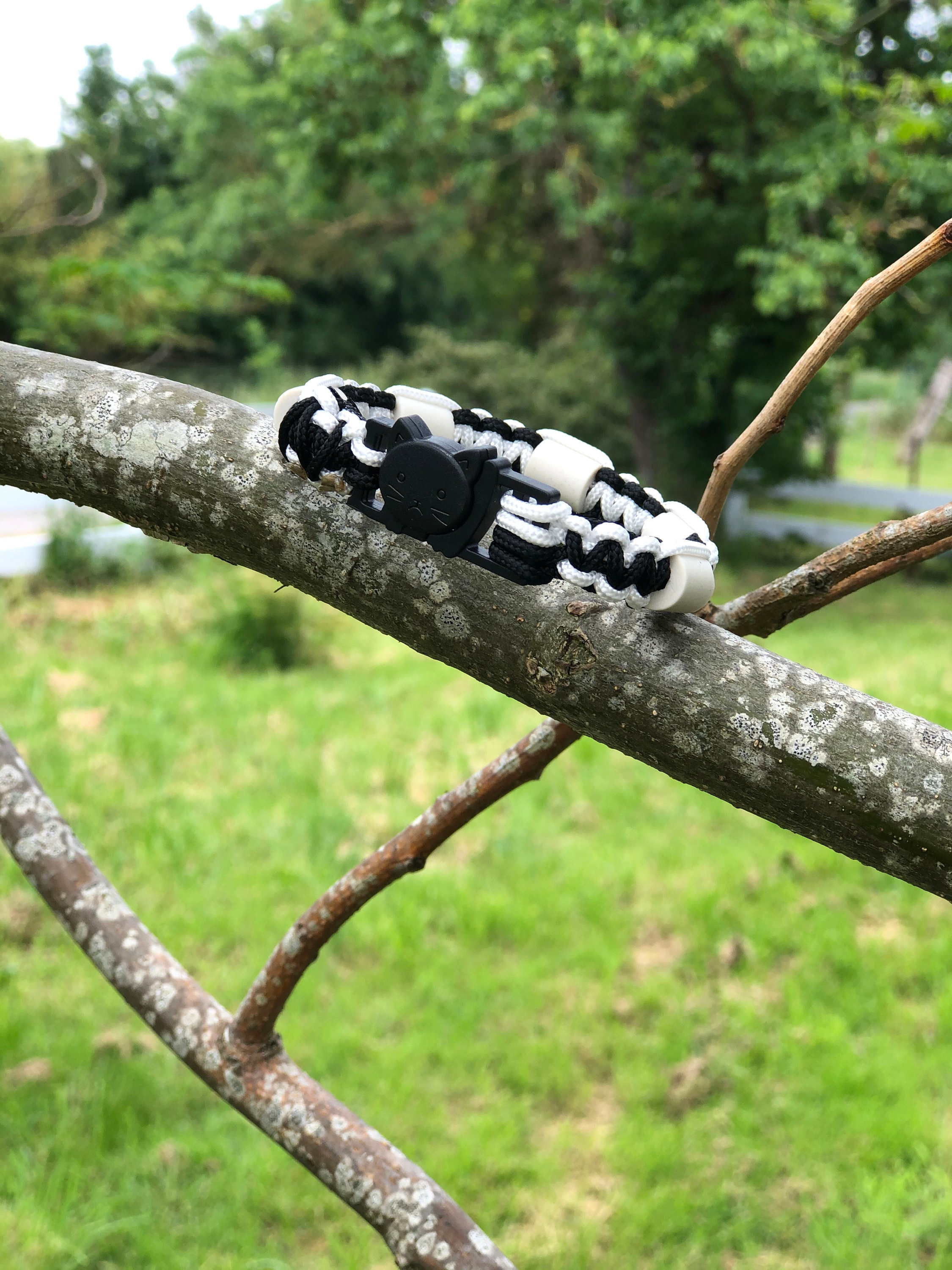 Chat Collier Anti Tiques avec Perles Céramique Em Pour Chat /Collier/Collier Étranglement Paracorde/