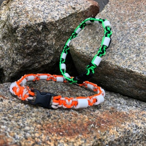 Anti-tick collar with EM ceramic beads for dogs / dog collar / durable collar / paracord collar / made in France