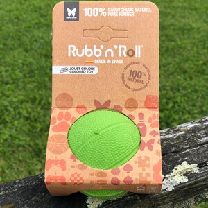 Rubb' N' Roll dog ball 3 colors 7 cm dog ball image 5