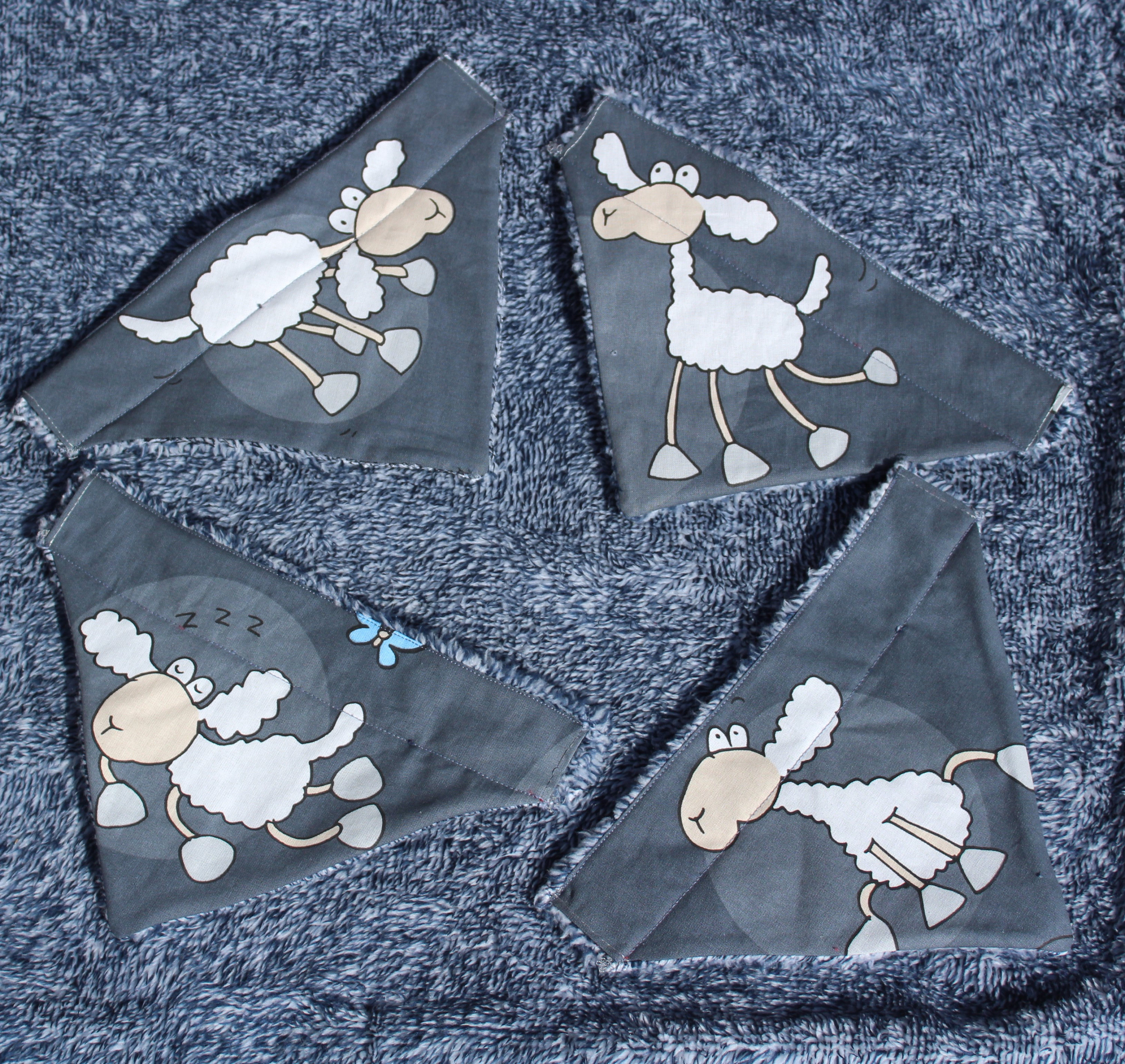 Bandana Pour Chiens et Chats - Accessoires Chien Fournitures Artisan Français Motif Moutons