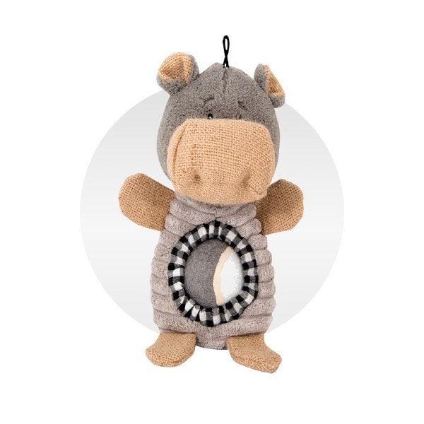 Peluche Hippopotame avec Balle Pour Chien et Chiot