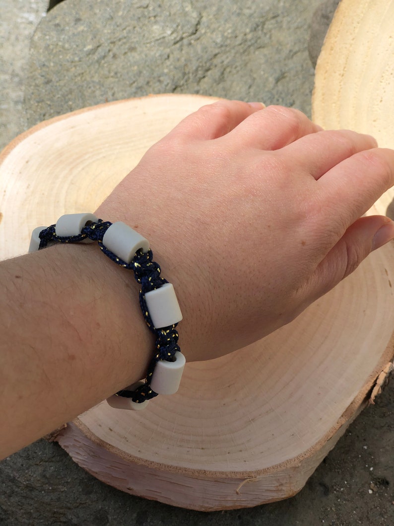 Anti ticks HUMAN bracelet with EM ceramic beads / paracord Etsy