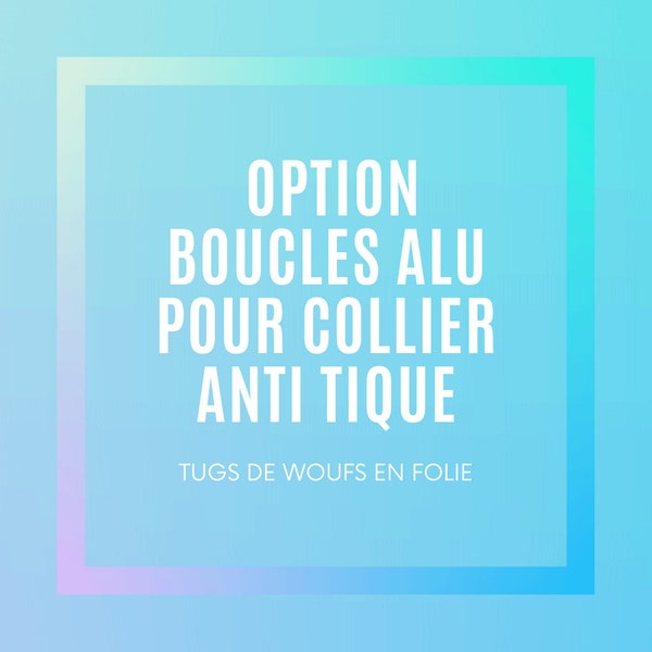 Option Boucle aluminium pour collier anti tiques avec perles céramique EM  pour chien