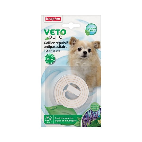 Collier Antiparasitaire Naturel à Base D Huiles Essentielles Pour Chien et Chat/Chiot/ Chaton Grand 