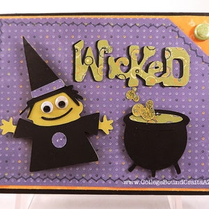 Wicked Witch Halloween Hand-Stamped Card #188