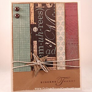 Sincere Thanks Hand-Stamped Card #223