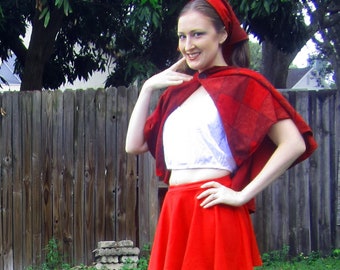 Little Red Riding Hood adult small costume, 4 pieces