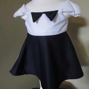 Baby&#39;s White with Navy Blue Baseball Dress, 9-12 month size