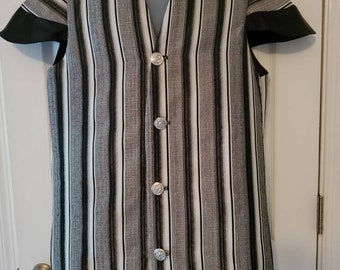 Black and silver Pirate Tunic/Vest