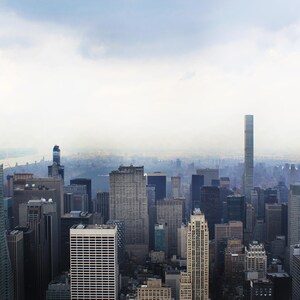 Póster con vista del Empire State Building de Nueva York: impresión vibrante para amantes de la ciudad: impresión descargable