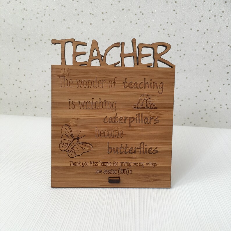 Personalised teacher plaque personalised teacher gift gift Etsy