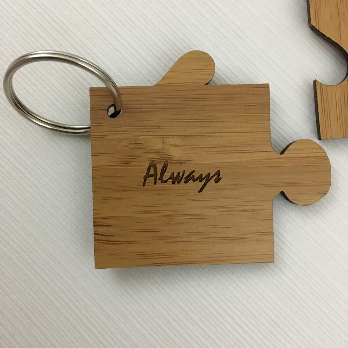 Personalised Jigsaw Keyring Puzzle Keyring Couples Gift Etsy UK