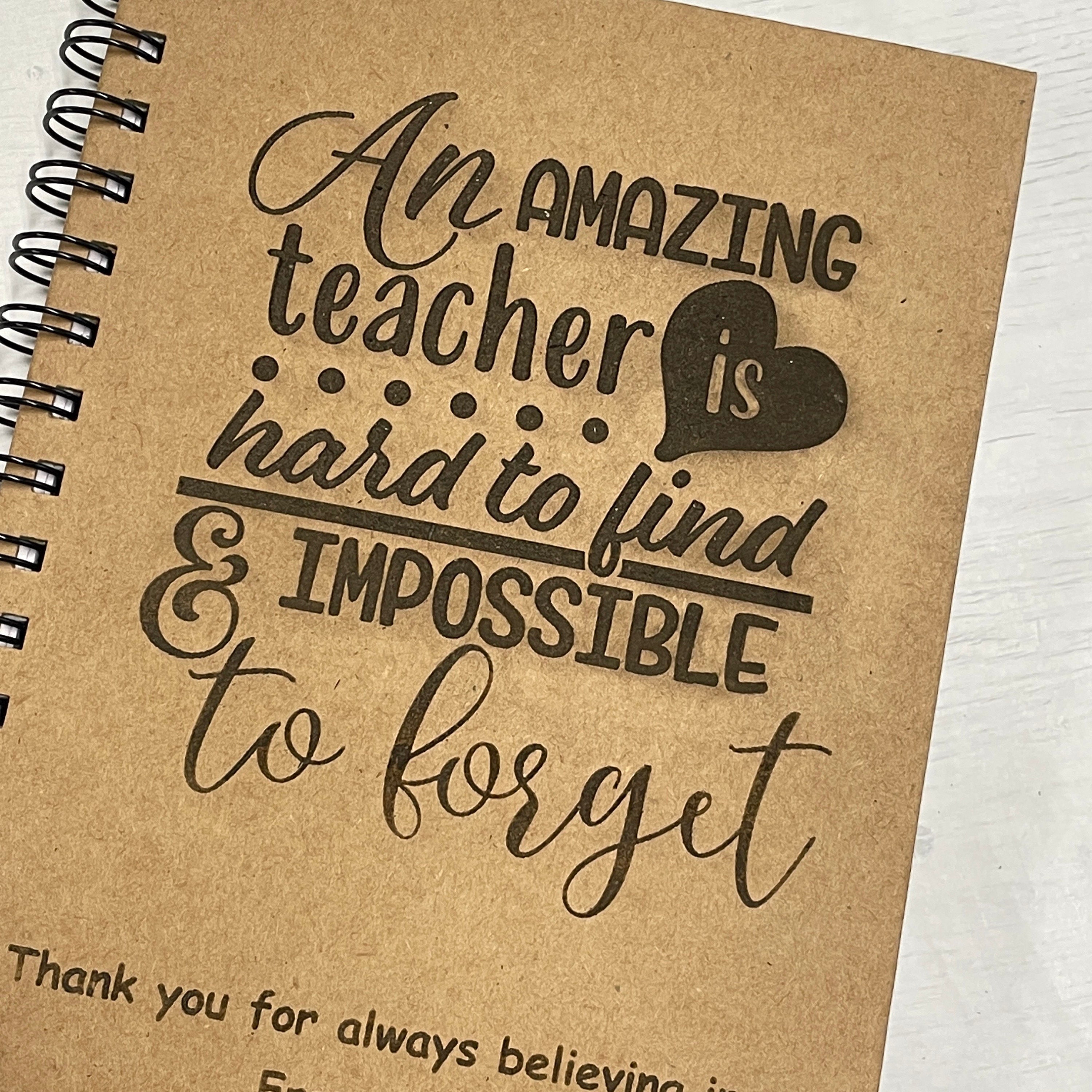 Personalised Teacher Notebook Teacher Gift Personalised Etsy UK