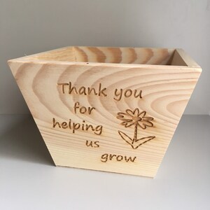 Personalised thank you for helping me grow teacher gift, teacher plant pot, gift for teacher, nursery gift, end of term gift image 3