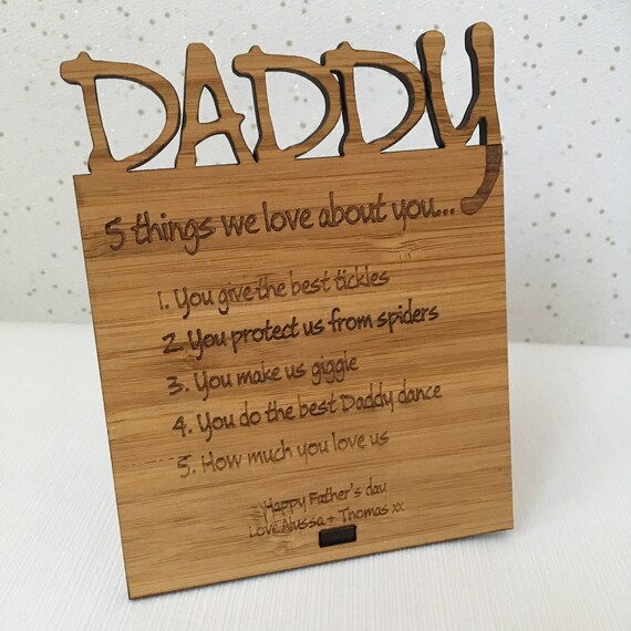 personalised daddy plaque personalised father s day gift etsy