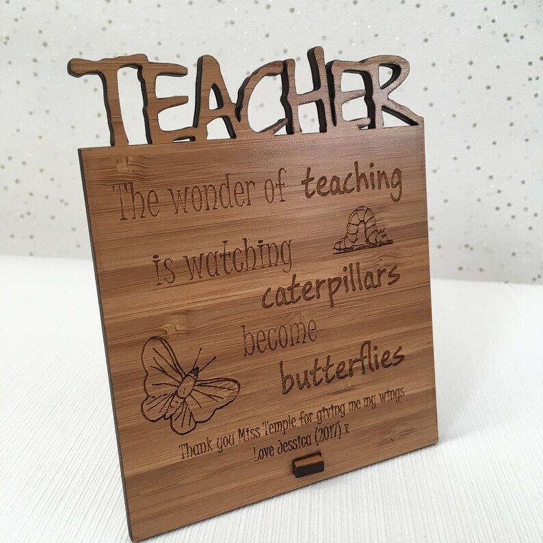 Personalised teacher plaque personalised teacher gift gift Etsy