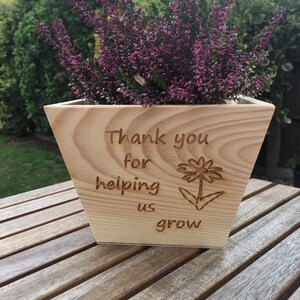 Personalised thank you for helping me grow teacher gift, teacher plant pot, gift for teacher, nursery gift, end of term gift image 7