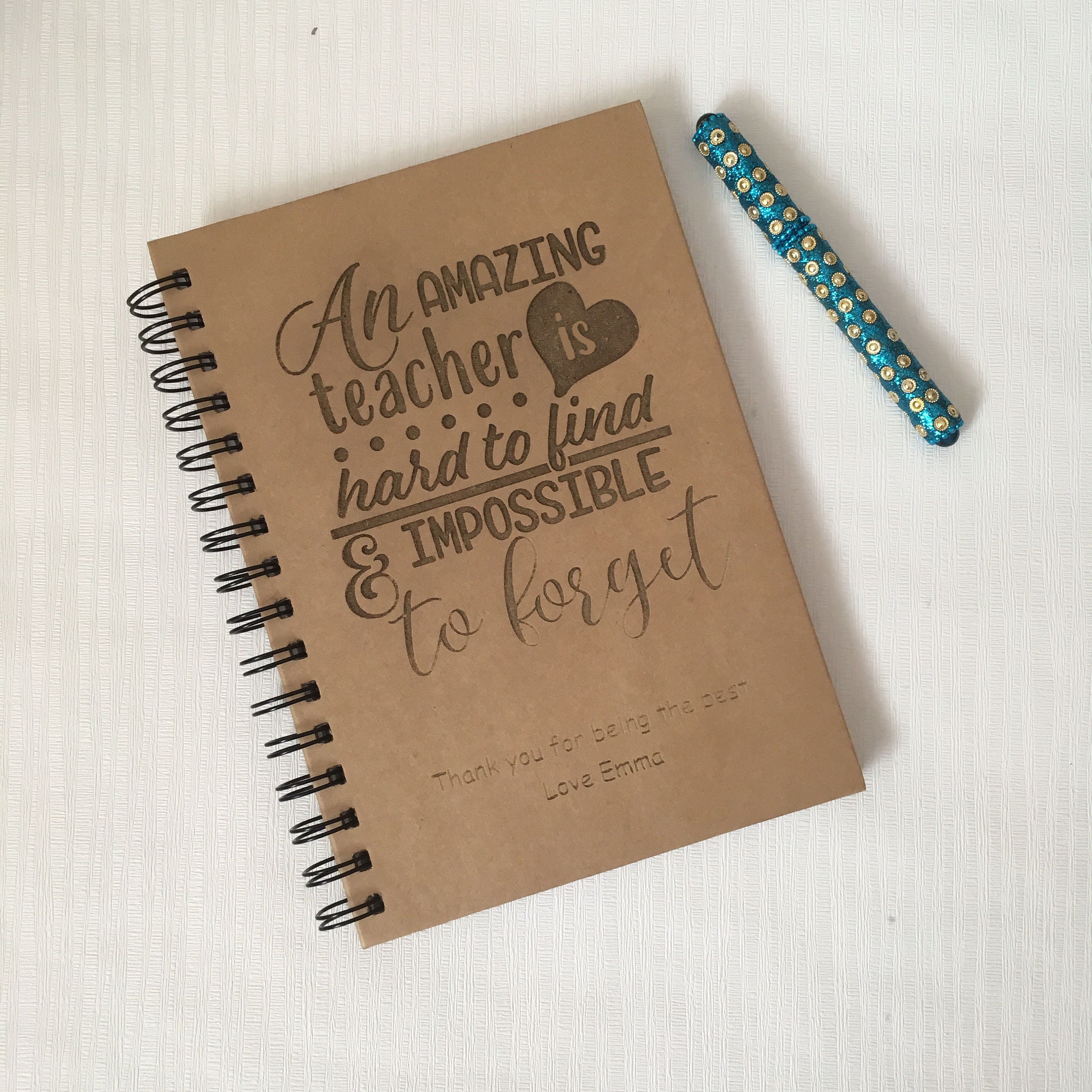 Personalised Teacher Notebook Teacher Gift Personalised Etsy UK