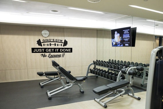 Personalised Gym Motivation Wall Sticker Just Get It Etsy