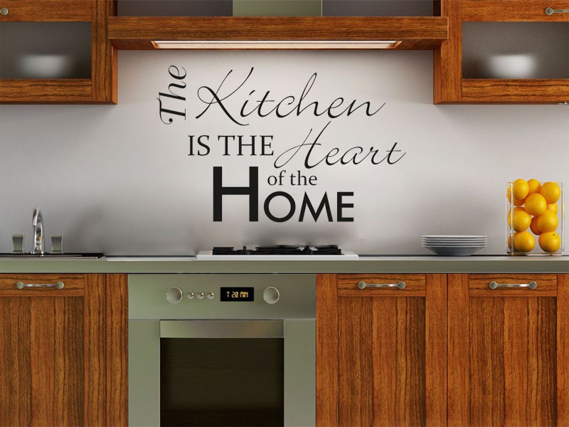 Kitchen Wall Quote the Kitchen is the Heart ... - Etsy