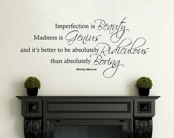 Marilyn Monore "Imperfection is beauty..." Art Slate Rock Tile w/stand Marilyn Monore "Imperfection is beauty..." Art Slate Rock Tile w/stand