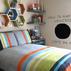 Wall Sticker, &quot;Hole To Another Universe...&quot; Wall Art Sticker, Modern Vinyl Transfer.