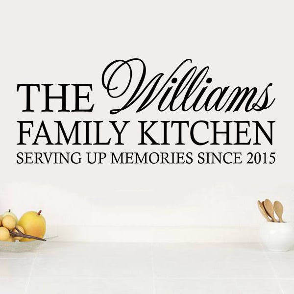 Kitchen Wall Decals Etsy