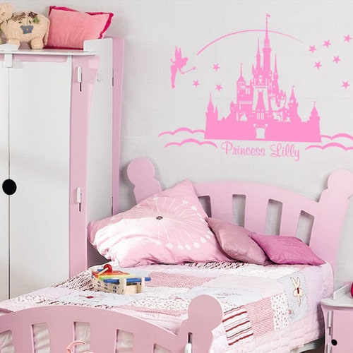 Disney Princess Castle Personalised Wall Sticker Etsy