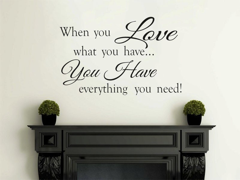 Wall Art Sticker When You Love... Wall Sticker Etsy