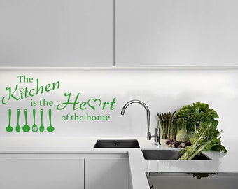 THE KITCHEN HEART OF OUR HOME Tile Decal Sign Funny KITCHEN Decor Gift –  JAMsCraftCloset