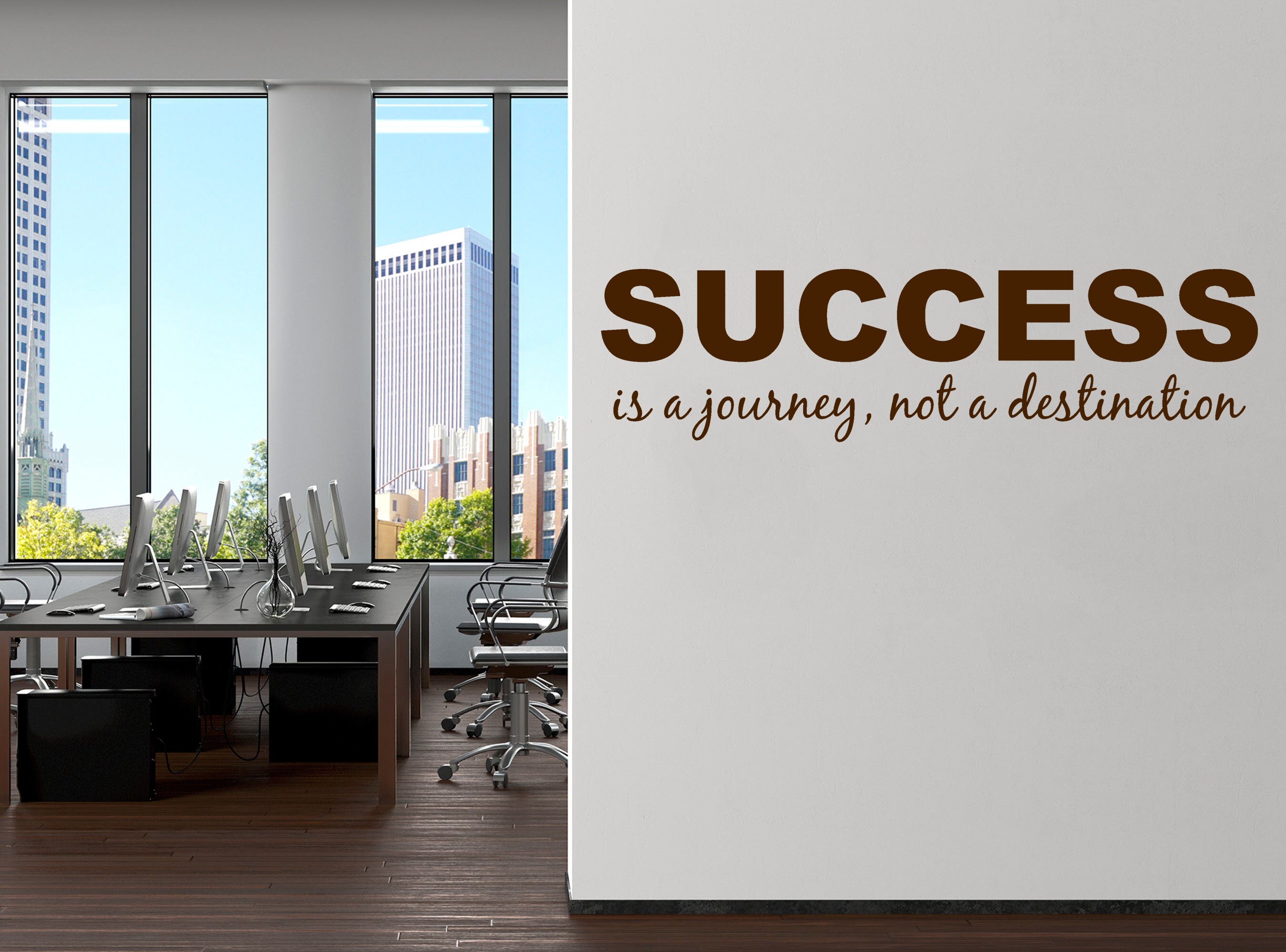 Wall Quote success Sticker Vinyl Decal Modern | Etsy