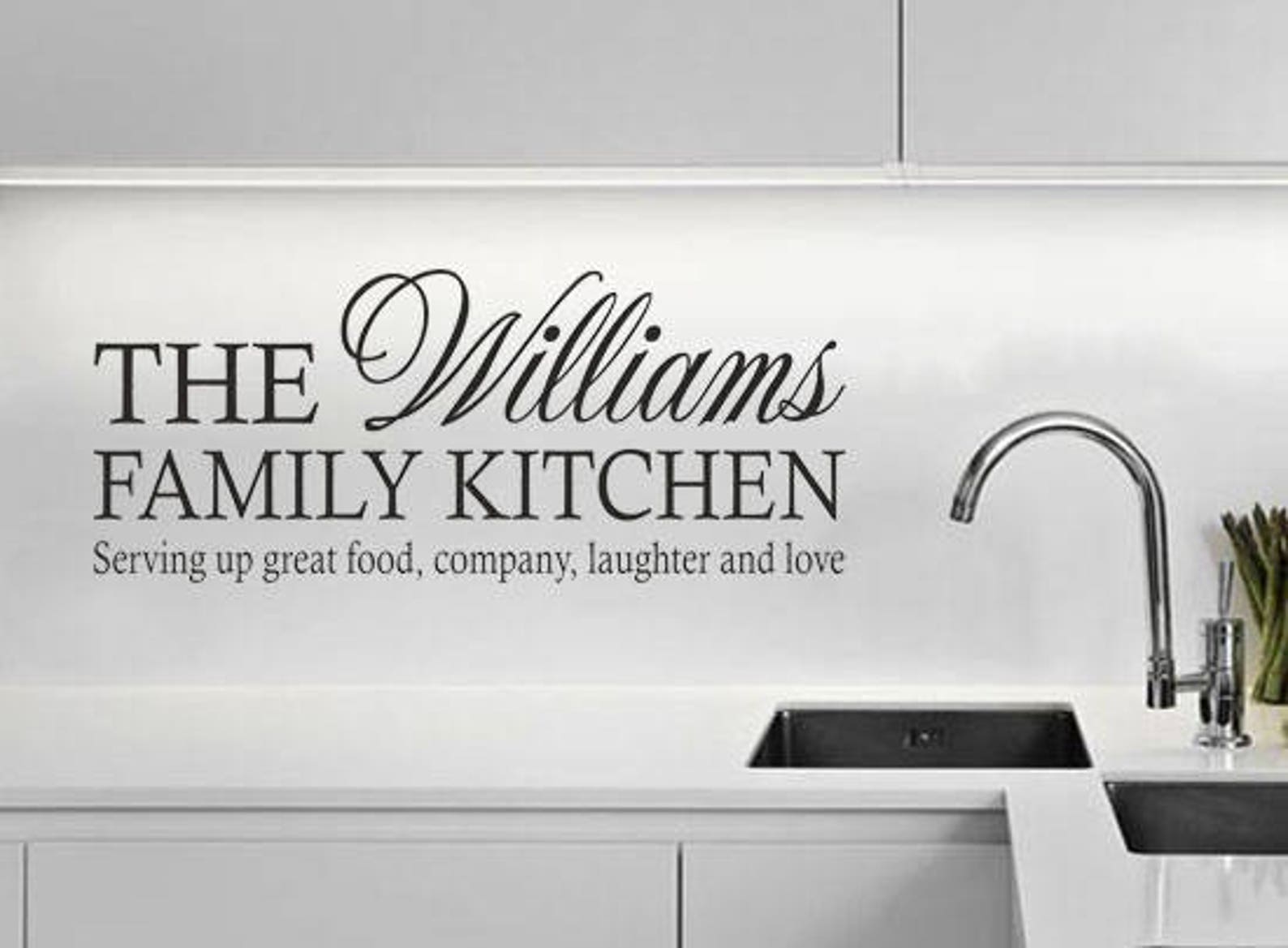 PERSONALISED the Family Kitchen... Wall Art Etsy