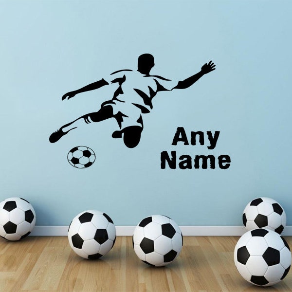 Personalisierter Fußball Any Name Wandkunst Aufkleber, Küchen Wandsticker, Vinyl Aufkleber, Moderner Transfer.