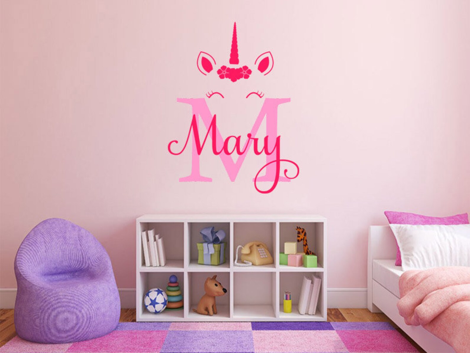 PERSONALISED Unicorn Name Wall Quote Wall Art Sticker Vinyl Etsy
