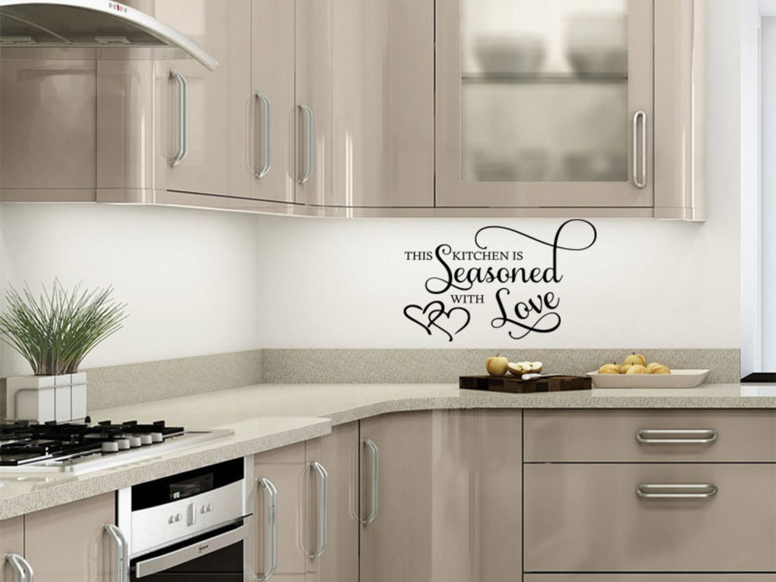 Kitchen Wall Quote seasoned With Love Quote Etsy
