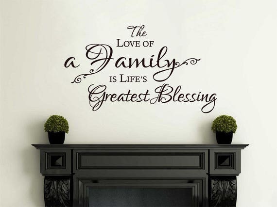 Mur Citation L Amour Dans Notre Famille Mur Art Autocollant Vinyle Transfert Citation Decorations Murales Stickers Maison Maison Et Jardin