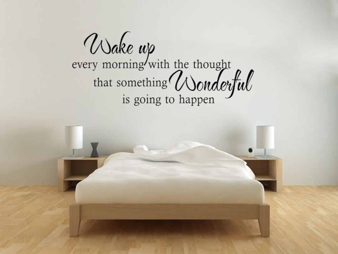 Bedroom 'wake Up' Wall Art Quote Modern Transfer PVC - Etsy