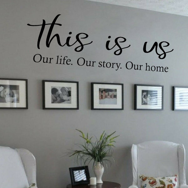 Wall Quote "This is us..." Sticker, Vinyl Decal, Modern Transfer, Decor, Decoration, Wall Art, Self Adhesive