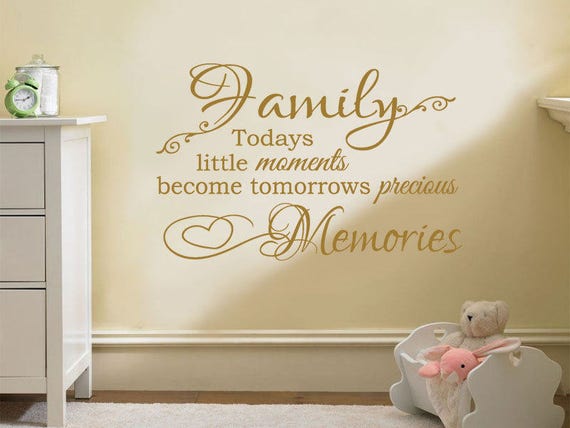 "Today's Little Moments" Family Wall Quote Decal – Removable Vinyl Sticker