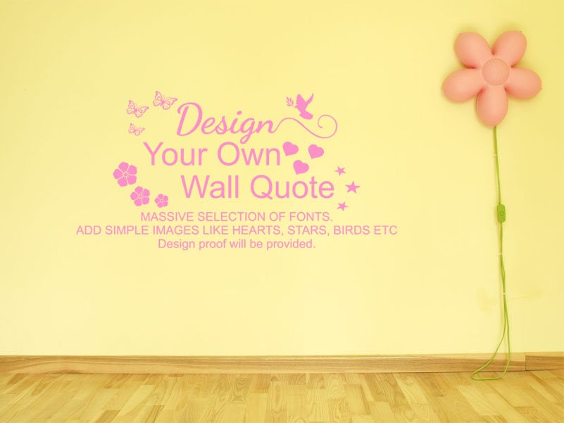 DESIGN YOUR OWN Wall Art Quote Vinyl Decal Modern Transfer. Etsy