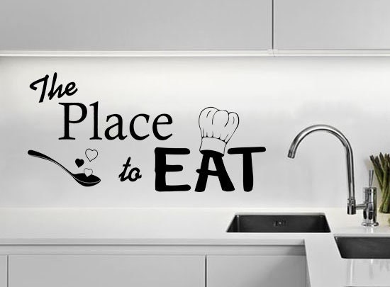 The Place to Eat Wall Art Sticker, Vinyl Decal, Modern Transfer, PVC - Etsy