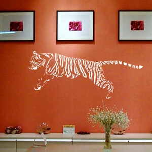 Tiger Wall Mural Sticker, Vinyl Decal, Modern Transfer, Decor ...