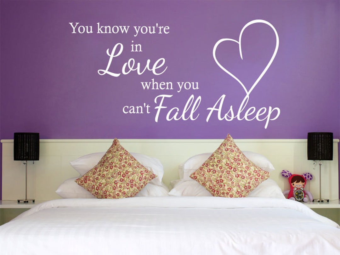 Romantic Wall Art 'being in Love' Quote, Modern Decal, PVC Transfer,  Bedroom Decor - Etsy, image size:1080x810